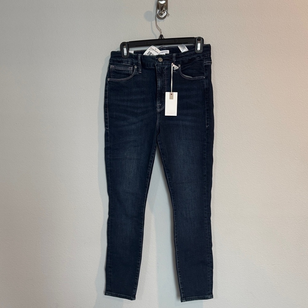 NWT (10) Good American Midnight Blue Skinny Jeans